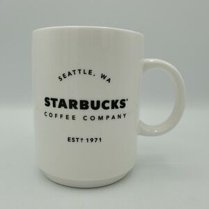 2018 Starbucks Coffee Company Mug Est 1971 White Cafe 14 oz Seattle‎ Washington